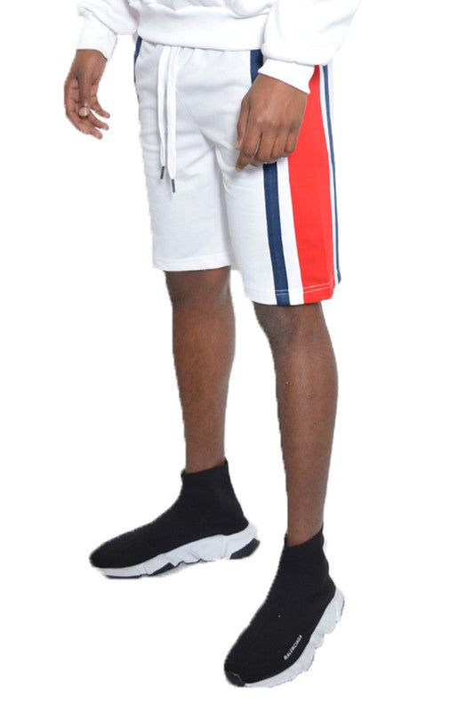 Men Weiv Color Block Stripe Sweat Shorts | Zarnesh