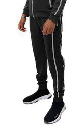 Men’s Athletic Stripe SweatPant Two-Tone Jogger Pants | Zarnesh