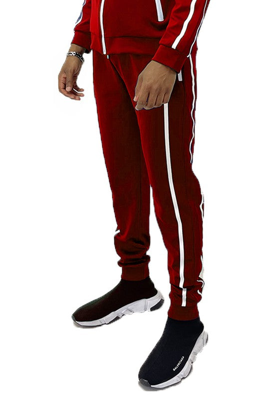 Men’s Athletic Stripe SweatPant Two-Tone Jogger Pants | Zarnesh