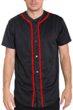 Men Solid Baseball T-Shirt Jersey | Zarnesh