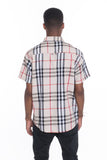 Men's Casual Short Sleeve Button Down Plaid Shirts | Zarnesh