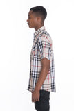 Men's Casual Short Sleeve Button Down Plaid Shirts | Zarnesh