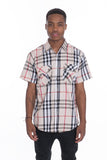 Men's Casual Short Sleeve Button Down Plaid Shirts | Zarnesh