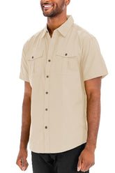 Men’s Chest Pocket Short Sleeve Shirt | Zarnesh