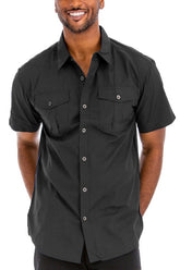Men’s Chest Pocket Short Sleeve Shirt | Zarnesh