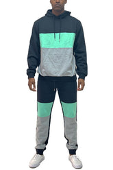 Men Color Block Sweat Set | Zarnesh