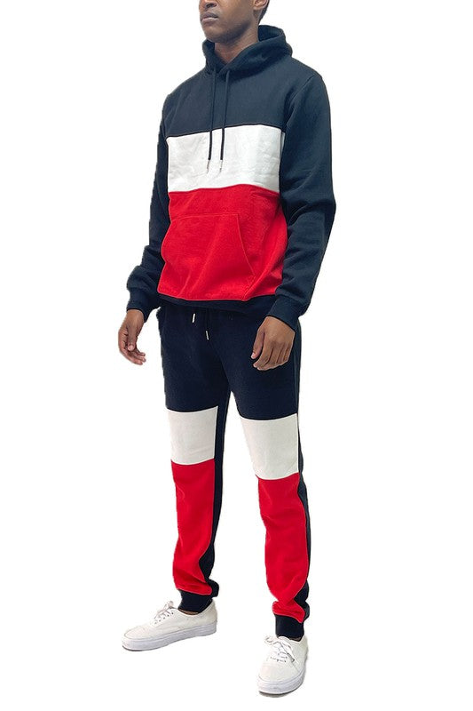 Men Color Block Sweat Set | Zarnesh