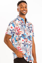 Men's Colorful Tropical Floral Hawaiian Shirt | Zarnesh