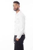 Men's White Denim Jacket | Zarnesh