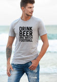 Men's Drink Beer and Watch Football Tee | Zarnesh