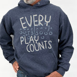 Men's Every Play Counts Football Graphic Hooded Sweatshirt | Zarnesh