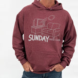 Men's Funny Football Sunday Couch Club Hooded Sweatshirt | Zarnesh
