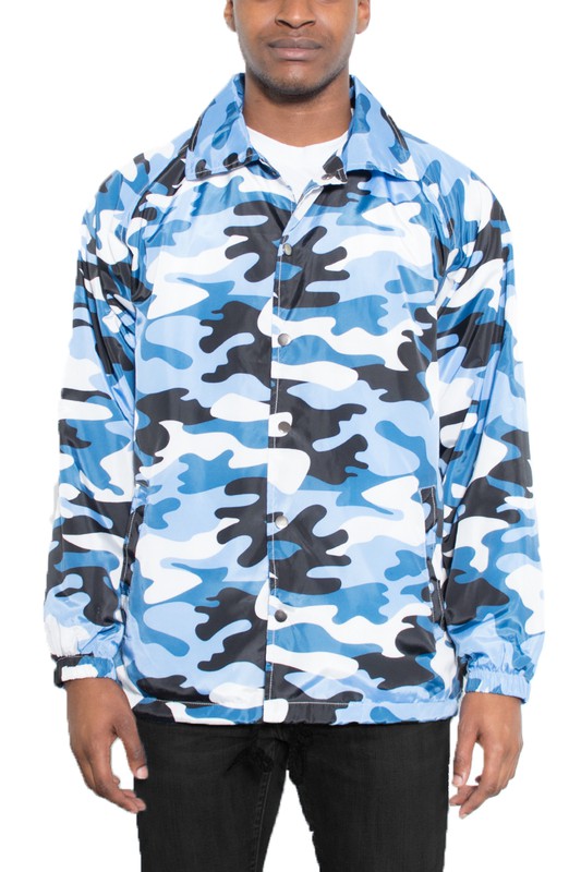 Men's Graphic Camouflage Coach Jacket | Zarnesh
