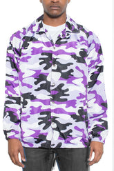 Men's Graphic Camouflage Coach Jacket | Zarnesh