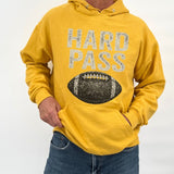 Men's Hard Pass Football Graphic Hooded Sweatshirt | Zarnesh