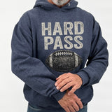 Men's Hard Pass Football Graphic Hooded Sweatshirt | Zarnesh