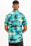 Men's Hawaiian Floral Print Tropical Ocean Shirt | Zarnesh