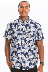 Men's Hawaiian Tropical Floral Print Shirt | Zarnesh