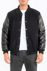Men Melton Lettermans Varsity Jacket | Zarnesh