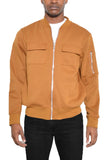 Men's Lightweight Cotton Chest Pockets Zip Up Jacket | Zarnesh