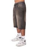 Men's Loose Fit Baggy Washed Denim Long Shorts | Zarnesh