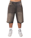 Men's Loose Fit Baggy Washed Denim Long Shorts | Zarnesh