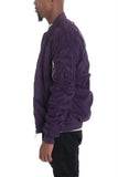 Men's Microsuede Scrunched Zippered Pouch Bomber Jacket | Zarnesh