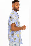 Men’s Pineapple Hawaiian Print Button Down Shirt | Zarnesh