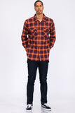Men’s Plaid Flannel Long Sleeve Casual Workwear Shirt | Zarnesh