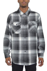 Men’s Plaid Flannel Long Sleeve Casual Workwear Shirt | Zarnesh