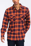 Men’s Plaid Flannel Long Sleeve Casual Workwear Shirt | Zarnesh