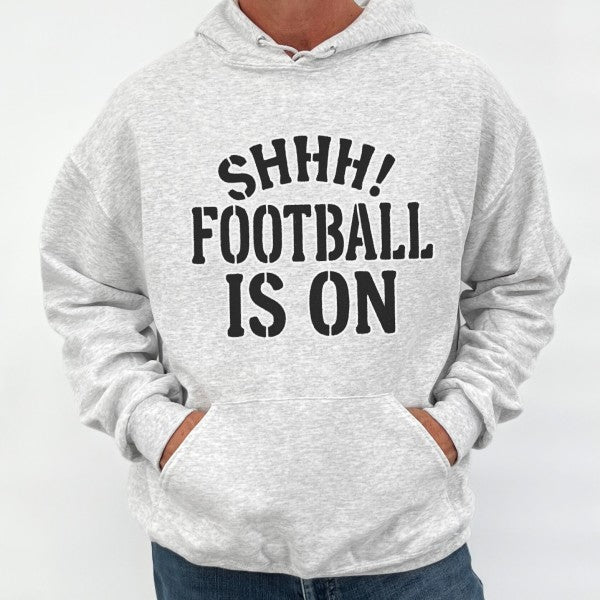 Men's Shhh Football on Hooded Sweatshirt | Zarnesh