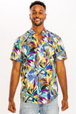 Men's Short Sleeve Tropical Print Hawaiian Shirt | Zarnesh