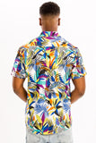 Men's Short Sleeve Tropical Print Hawaiian Shirt | Zarnesh