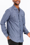 Men’s Slim Fit Button Down Long Sleeve Streetwear Shirt | Zarnesh
