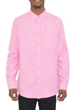 Men's Solid Long Sleeve Button Down Shirt | Zarnesh