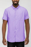Men’s Solid Short Sleeve Button Down Shirt | Zarnesh