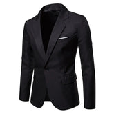 Men’s Solid Slim Fit Double Vent 1 Button Blazer | Zarnesh