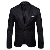 Men’s Solid Slim Fit Double Vent 1 Button Blazer | Zarnesh