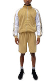 Men's Sporty Snake Stripe Jacket Shorts Tracksuit Set | Zarnesh