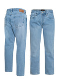 Men Straight Leg Functional Fly Denim Jeans Zarnesh