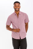 Men's Striped Short Sleeve Button Down Shirt | Zarnesh