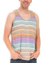 Men WEIV Pastel Colored Stripe Tank Top | Zarnesh