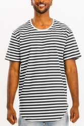 Men's Striped T-Shirt Casual Tee | Zarnesh