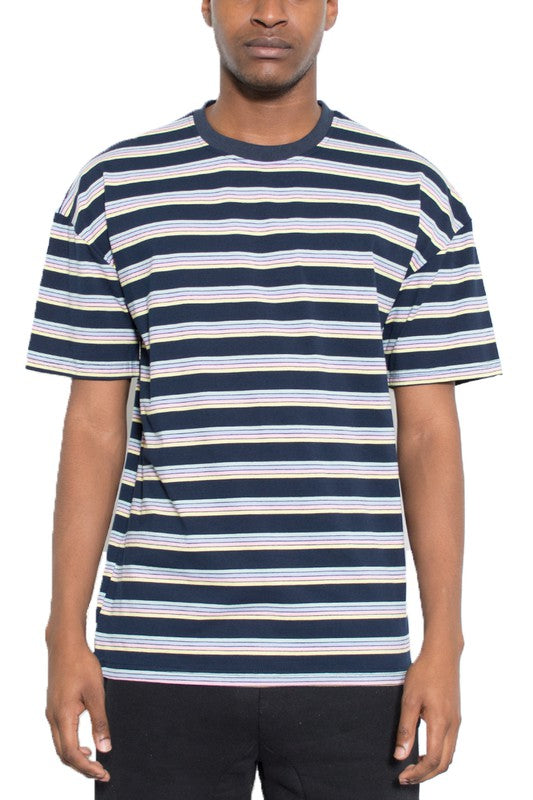 Men's Striped Round Neck T-shirt | Zarnesh