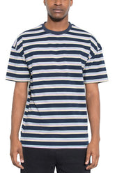 Men's Striped Round Neck T-shirt | Zarnesh