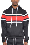 Men's Three Stripe Kangaroo Pocket Pullover Hoodie | Zarnesh