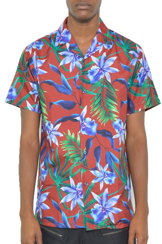 Men's Tropical Jungle Print Hawaiian Shirt | Zarnesh
