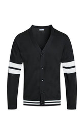 Men's Two Stripe Button Weiv Cardigan | Zarnesh