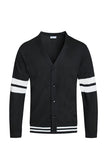 Men's Two Stripe Button Weiv Cardigan | Zarnesh